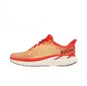 hoka femmes hommes  clifton 8 running chaussures orange yellow white